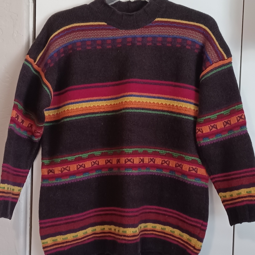 United Colors Of Benetton Vintage Womens Sweater Pullover, Wool, Italy, Size M